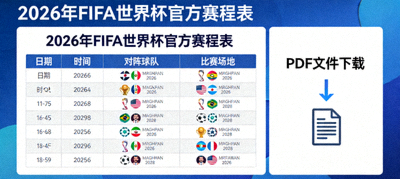 2026年FIFA世界杯官方赛程表PDF文件下载示意图