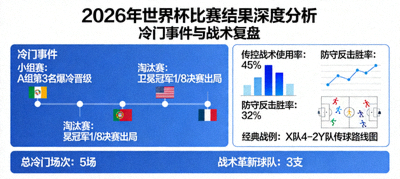 2026年世界杯比赛结果深度分析，包含冷门赛果复盘、经典战役战术拆解与关键球员表现
