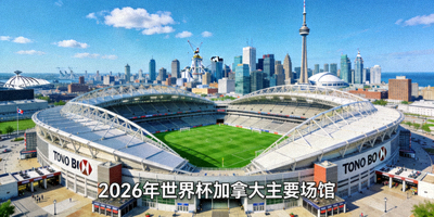 多伦多BMO球场日间全景与城市背景 - 2026年世界杯加拿大主要场馆