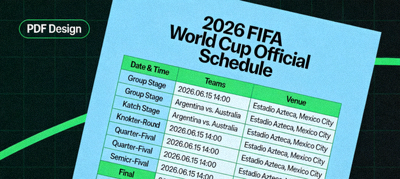 Downloadable PDF of the 2026 FIFA World Cup official schedule with all match dates and times